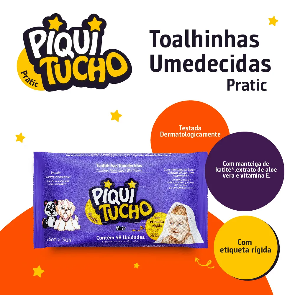 Toalhas Umedecidas Piquitucho Pratic Piquitucho