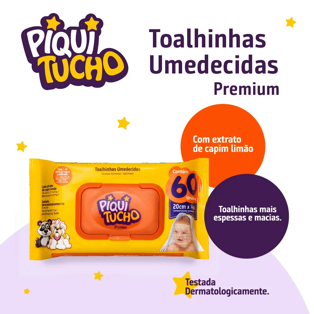 Lenços Umedecidos Piquitucho Premium