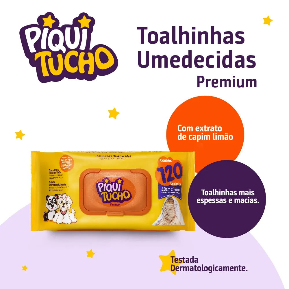 Lenços Umedecidos Piquitucho Premium