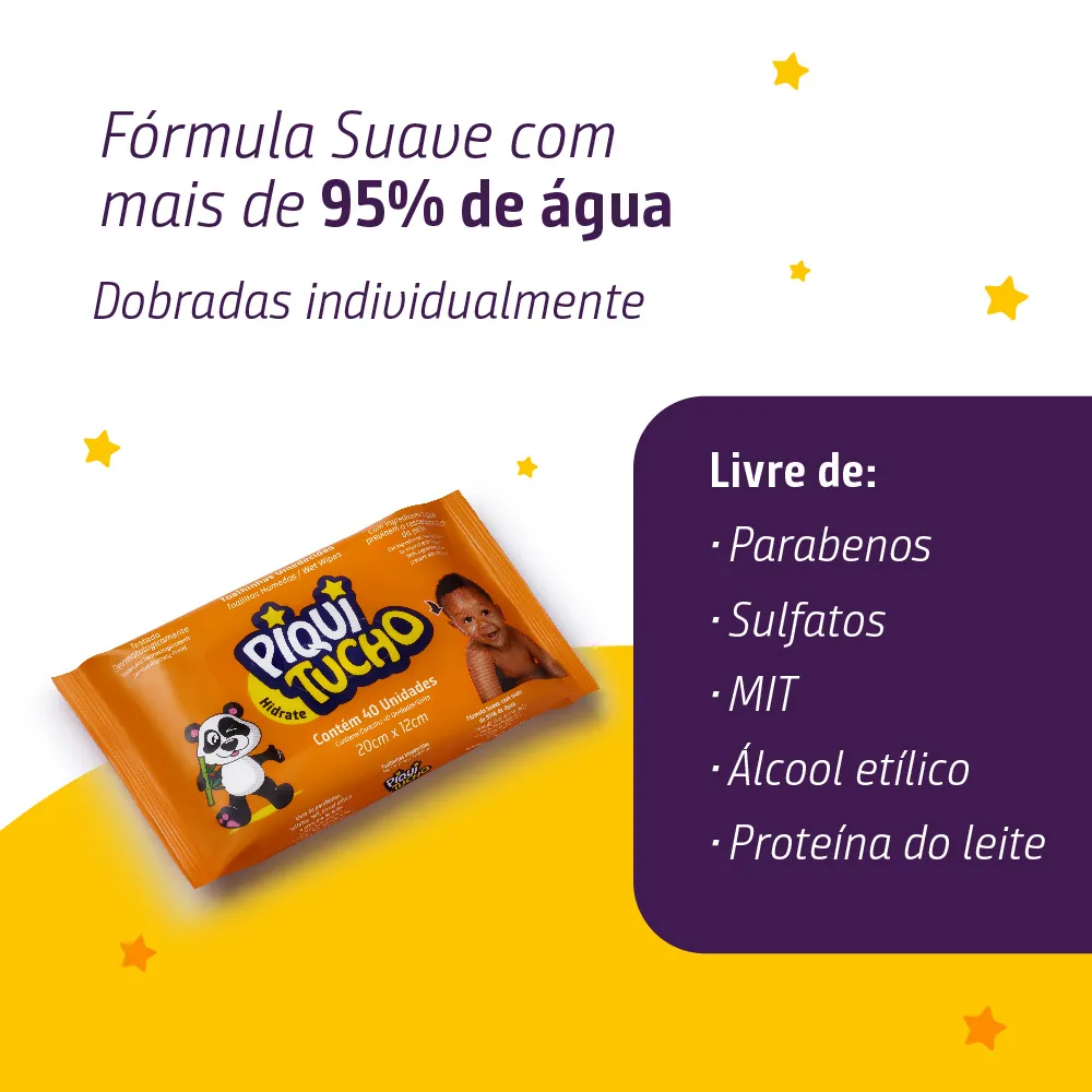 Toalhas Umedecidas Piquitucho Hidrate