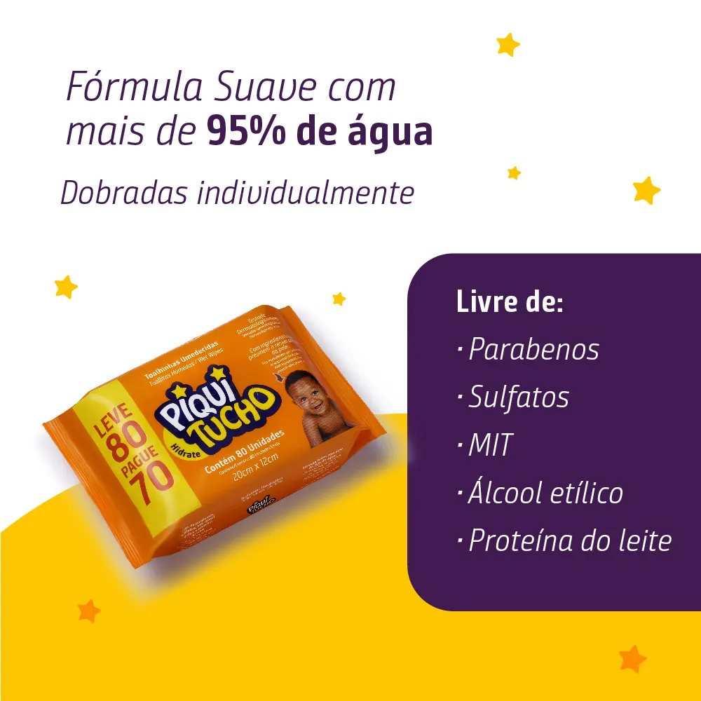 Toalhas Umedecidas Piquitucho Hidrate
